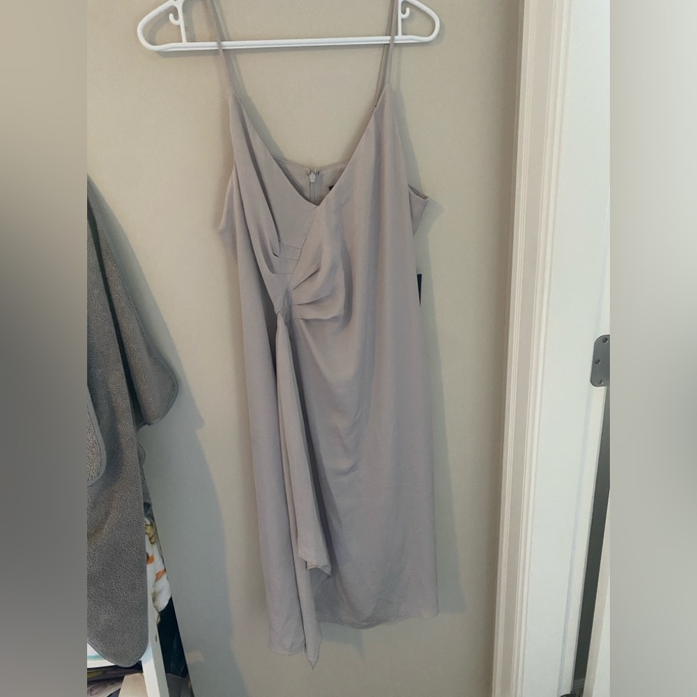 Express Asymmetrical Light Gray/Silver Dress